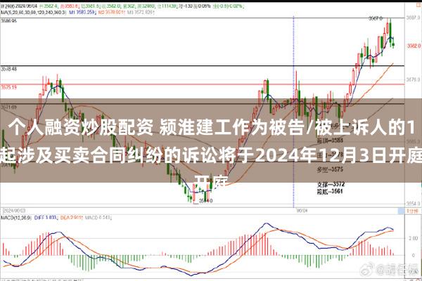 个人融资炒股配资 颍淮建工作为被告/被上诉人的1起涉及买卖合同纠纷的诉讼将于2024年12月3日开庭