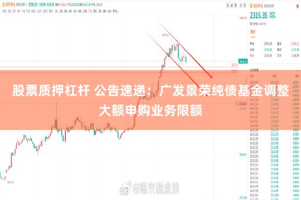 股票质押杠杆 公告速递：广发景荣纯债基金调整大额申购业务限额