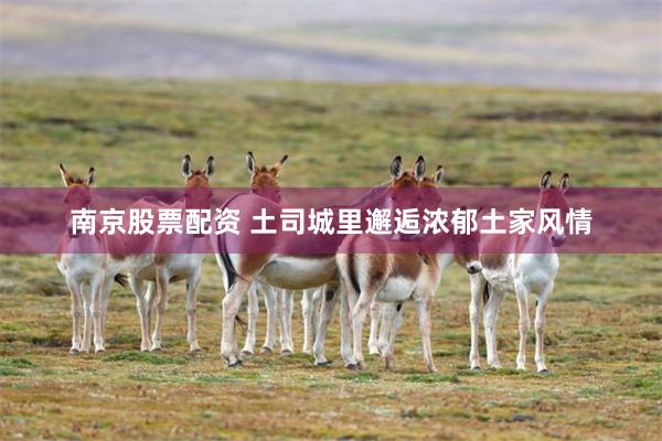 南京股票配资 土司城里邂逅浓郁土家风情